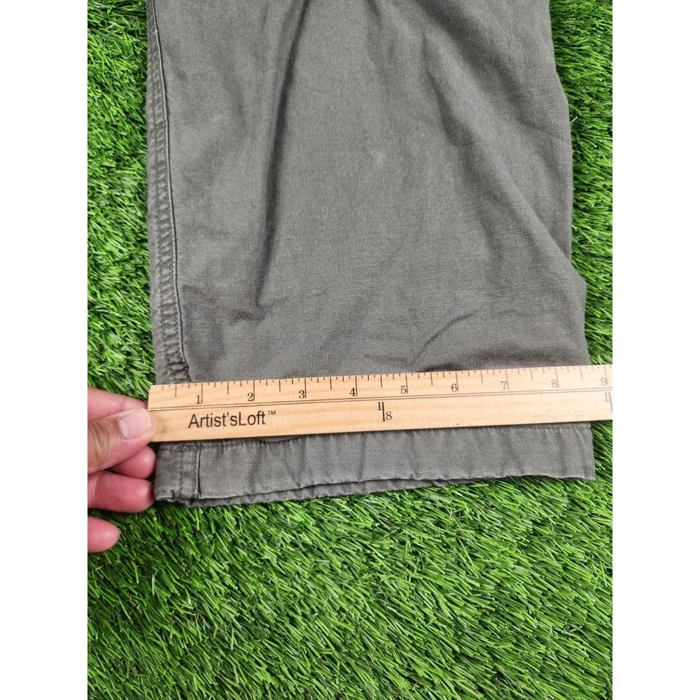 Gap Pants Mens 32x31 Gray Chino Elastic Waist Relaxed Straight Leg Casual Cotton